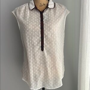 Elegant Cream Sleeveless Blouse